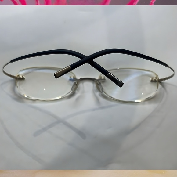 Titanium Rimless Silver and Black Frames - Picture 8 of 13